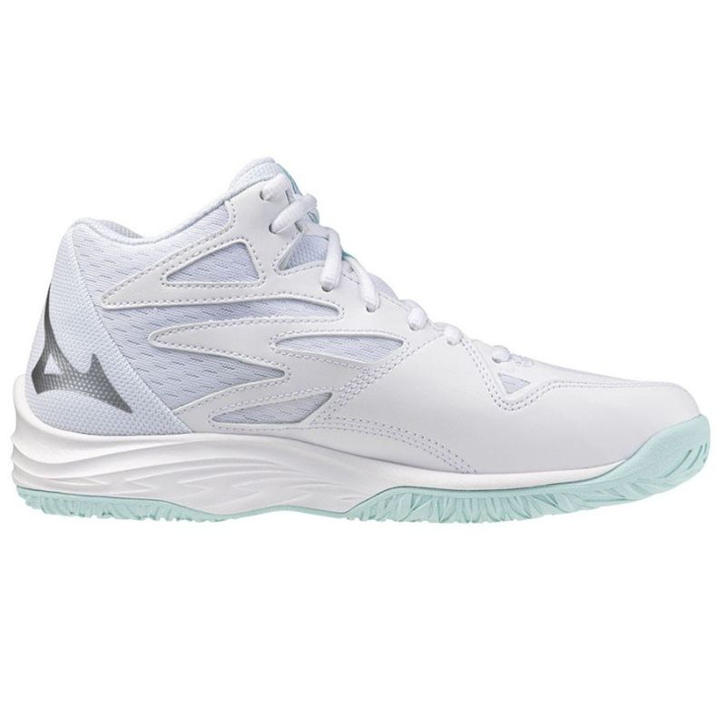 Mizuno Thunder Blade -lentopallokengät V1GC237540: n puolivälissä valkoinen 1