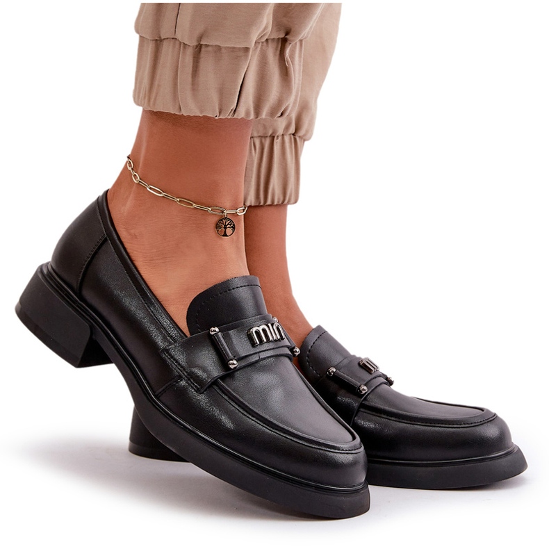 Naisten luonnon nahkaleivän mustat Vinceza 91114 koristeella 5