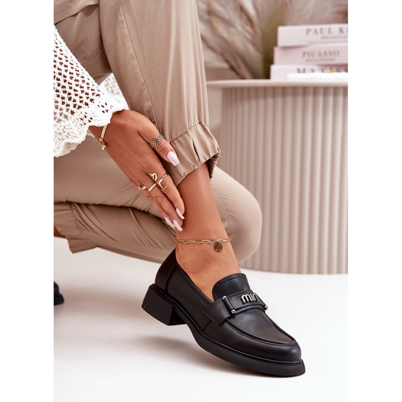 Naisten luonnon nahkaleivän mustat Vinceza 91114 koristeella 4