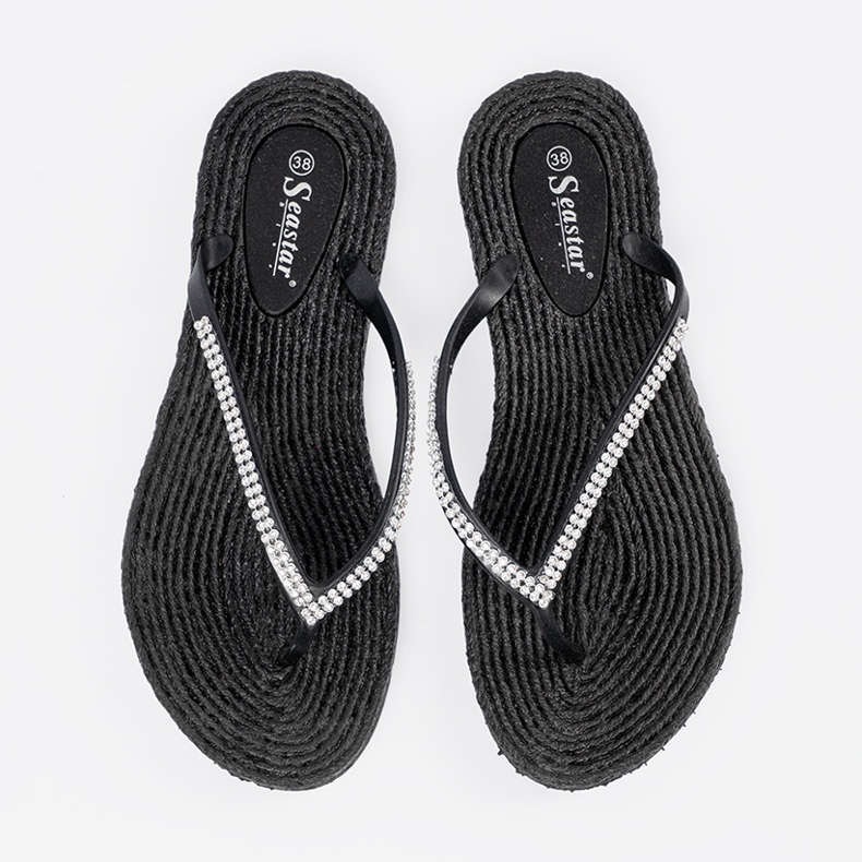 Seastar Musta flip -flops zirkonilla 1