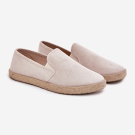 Espadrilles miesten lenkkarit Eco mokkanahkalla beige 1