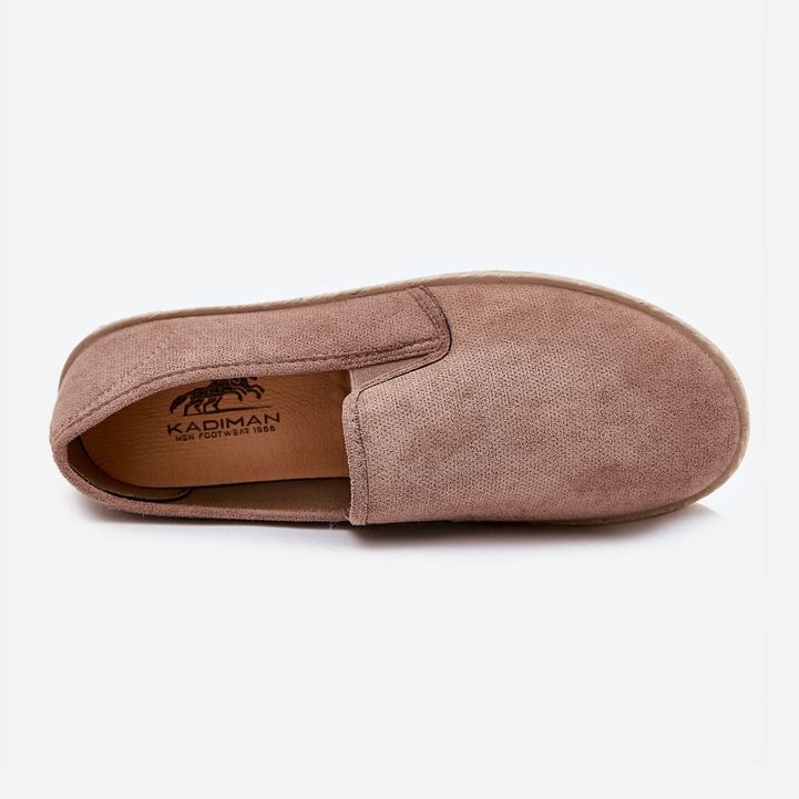 Espadrilles miesten lenkkarit Eco mokkanahkalla Dark Beige 1
