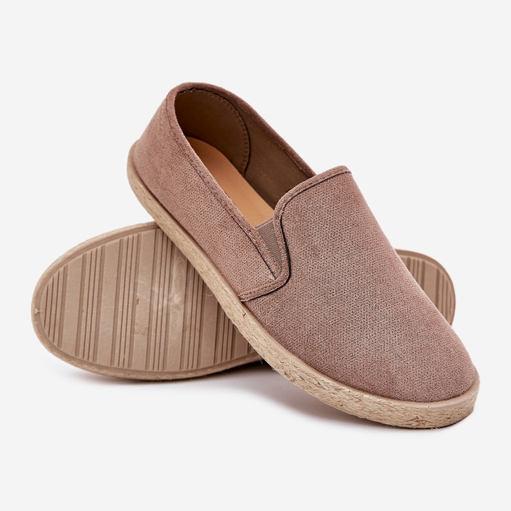 Espadrilles miesten lenkkarit Eco mokkanahkalla Dark Beige 2