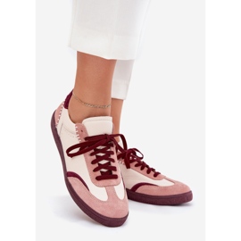 Naisten nahka lenkkarit Zazoo N1202 Pink vaaleanpunainen 1