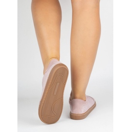 Paljain jaloin naisten nahkakengät Olivier Eliza vaaleanpunaiset kukat vaaleanpunainen 1