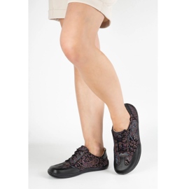 Olivier Paljain jaloin nahkakengät Thalia minimalistiset kengät violetti tulostuskengät 2