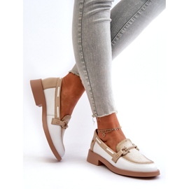 Maciejka Leather Loafers 06493-11 valkoinen ja beige 6