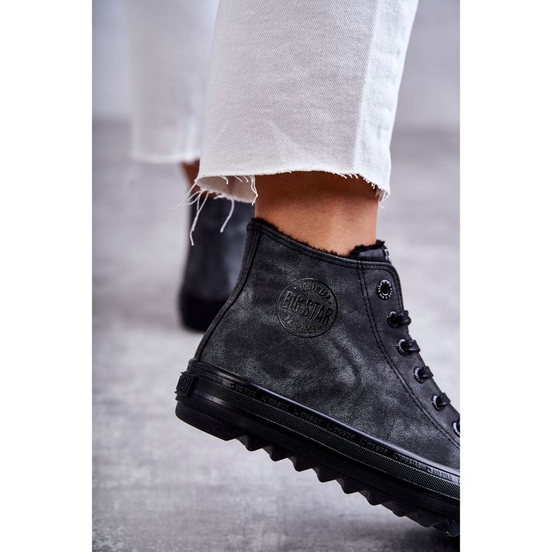 Big Star Naisten iso tähti eristetty musta GG274069 lenkkarit harmaa 2