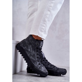 Big Star Naisten iso tähti eristetty musta GG274069 lenkkarit harmaa 4