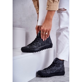 Big Star Naisten iso tähti eristetty musta GG274069 lenkkarit harmaa 3