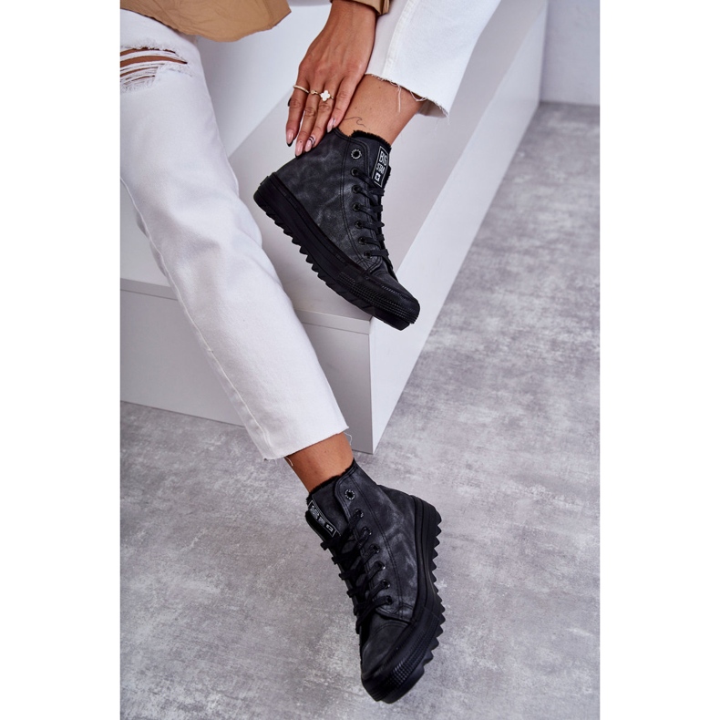 Big Star Naisten iso tähti eristetty musta GG274069 lenkkarit harmaa 5