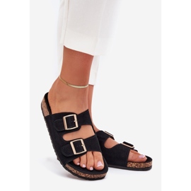 Boto Naisten flip flops, jossa on kultaiset kiinnittimet ja mustat luner -ompelut 1