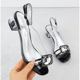 Black Sabatina 33506-7 Läpinäkyvät sandaalit musta 1