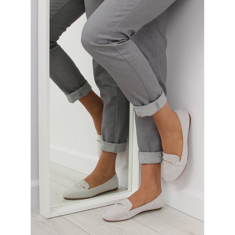 Naisten hopeiset loaferit 9988-121 hopea harmaa 1