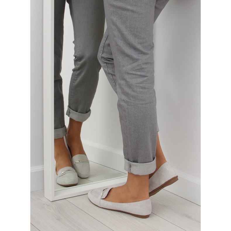 Naisten hopeiset loaferit 9988-121 hopea harmaa 2