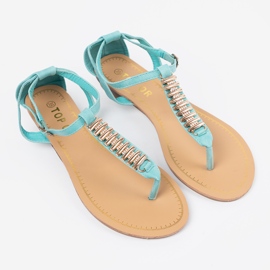 Shelvt Siniset sandaalit, joissa on kultainen sisustus sininen 2