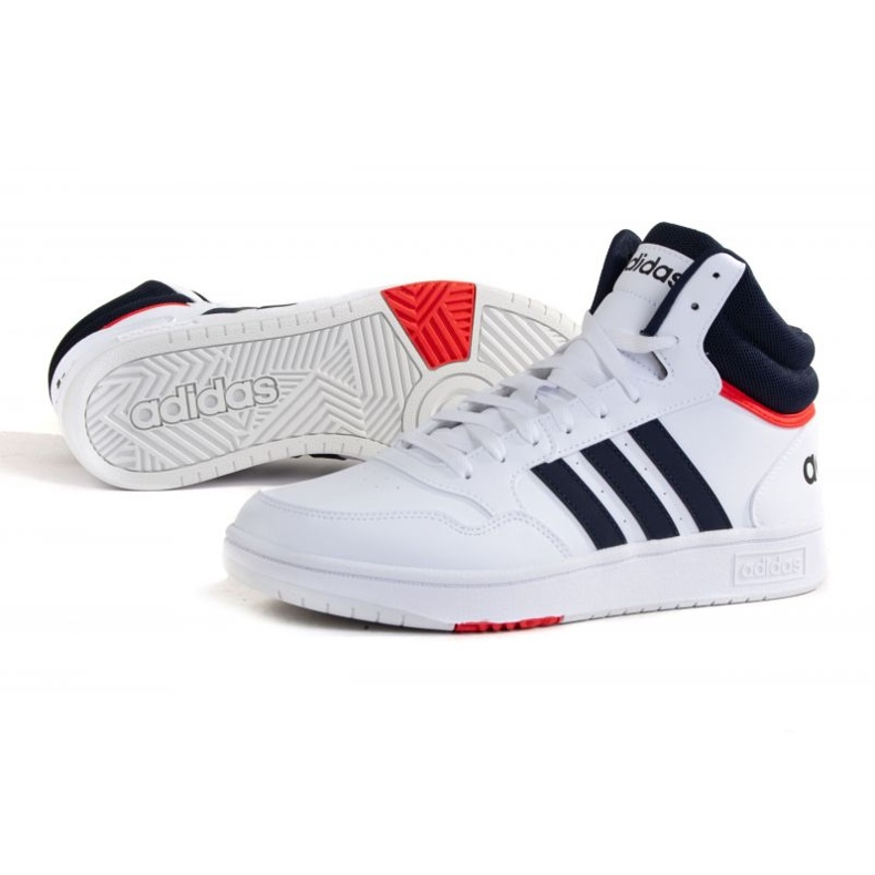 Adidas Hoops 3.0 Mid M GY5543 kengät valkoinen tummansininen 1