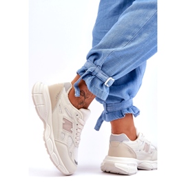 Naisten urheilukengät beige -verkkoon 2