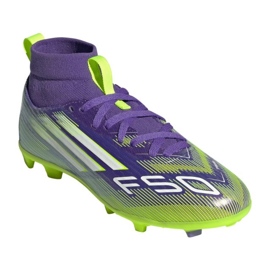 Adidas F50 Club TF Mid Jr JI0039 jalkapallokengät violetti 2