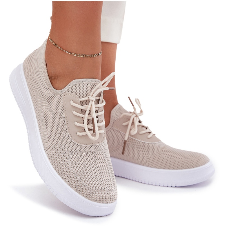 Seastar Materiaaliset urheilukengät laiturilla naisten beige 4