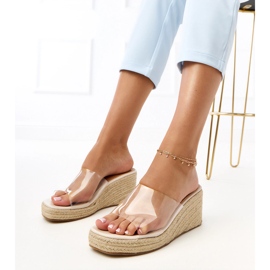 Läpinäkyvä espadrilles flip flops felicity väritön 1