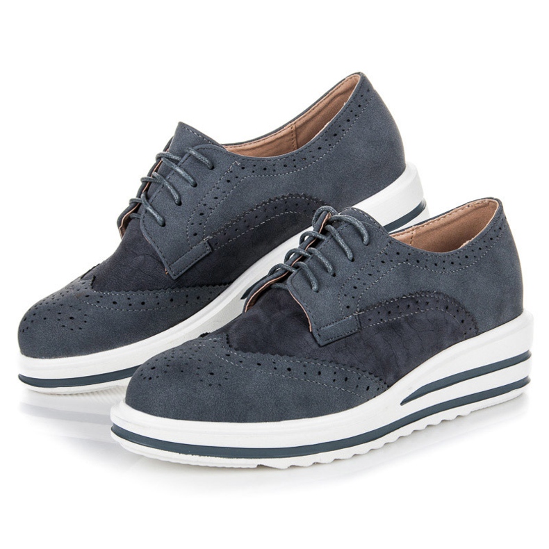 Vices Nahkaiset mokkanahkaiset kengät harmaa 1