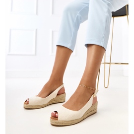 Beige -sandaalit Espadrilles kiilassa Nevarez 1