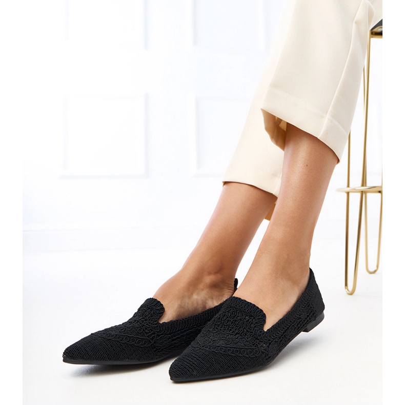 Musta Openwork Women's Ballerinas Gerania 1