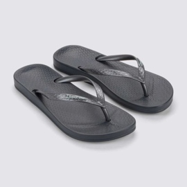 Naisten Ipanema Flip -Flops Anatomica 81030 BB624 MUSTA harmaa 2