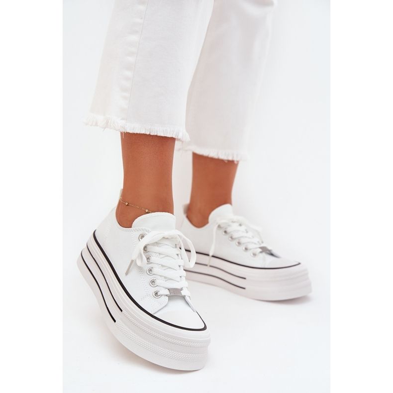 Boto Naisten lenkkarit massiivisella alustalla valkoinen venesatama 2