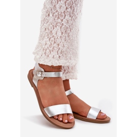 Boto Litteät kantapää sandaalit eko nahka hopea kivara 1