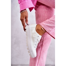 Big Star Maalattu naisten lenkkarit iso tähti KK274045 valkoinen 2