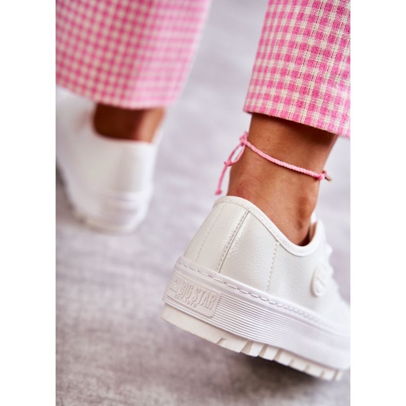 Big Star Maalattu naisten lenkkarit iso tähti KK274045 valkoinen 3