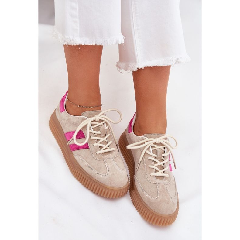 Boto Naisten mokkanan lenkkarit beige-pink cavira -alustalla 2