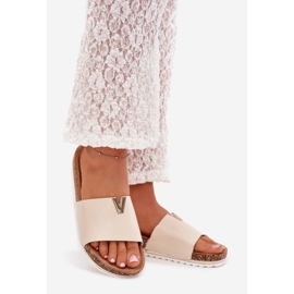 Boto Naisten flip flops korkkialustalla koristeellisilla yksityiskohdilla beige Vessira 1