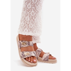 Boto Kuvioidut naisten flip flops lavalla beige Sorina 1