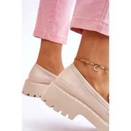 Big Star Naisten iso tähti LL274457 nahka -mokkasiinit beige 3