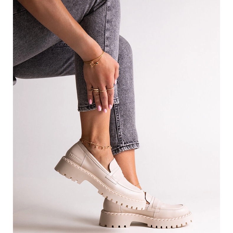 Big Star Naisten iso tähti LL274457 nahka -mokkasiinit beige 6