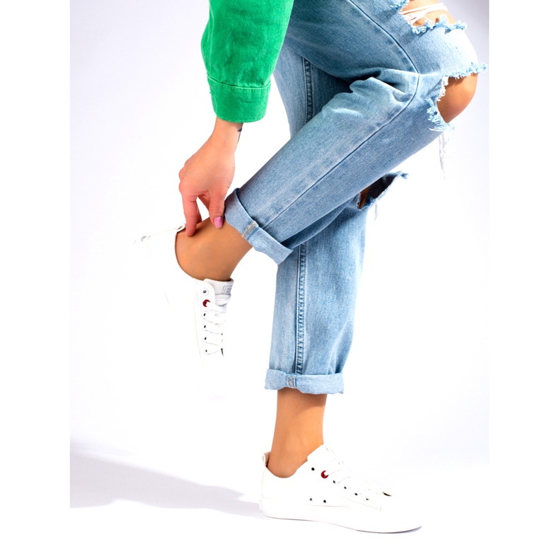 Big Star JJ274001 Naisten matalat lenkkarit valkoinen 2