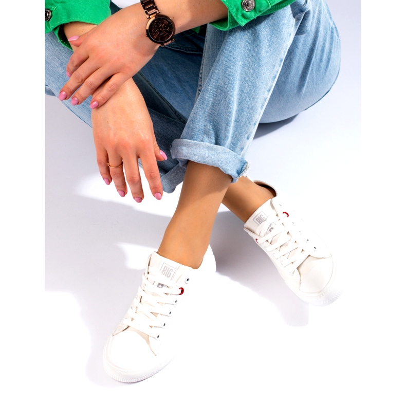 Big Star JJ274001 Naisten matalat lenkkarit valkoinen 3