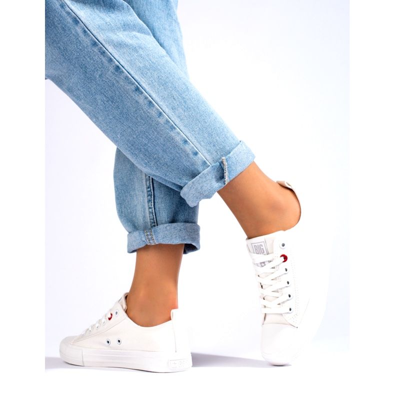 Big Star JJ274001 Naisten matalat lenkkarit valkoinen 4