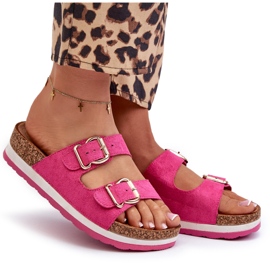 Evento Naisten flip flops laiturilla ekologiset lihasolkit fuksia vaaleanpunainen 3