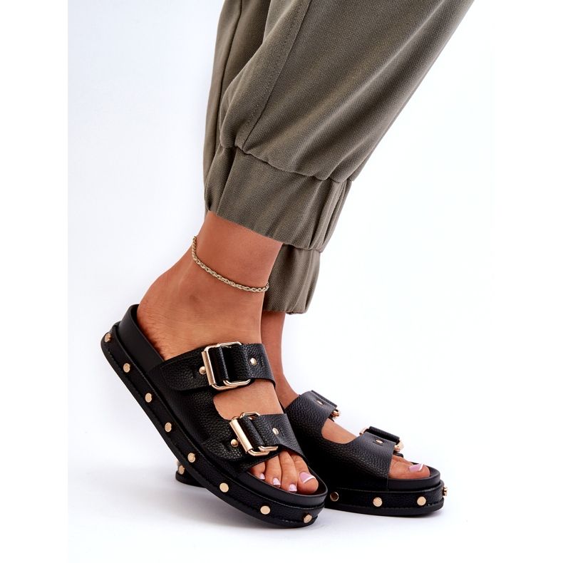 Naisten flip flops foorumilla Big Star NN274082 Black musta 1