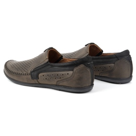 Olivier Miesten harjakattoiset nahkaiset mokasiinit 0525 oliivi vihreä 3