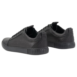 Polbut Miesten vapaa-ajan nahkakengät 2121/2 mustat 9
