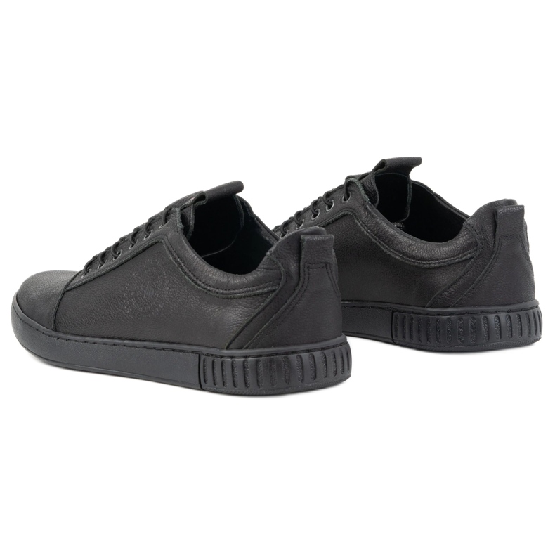 Polbut Miesten vapaa-ajan nahkakengät 2121/2 mustat 9