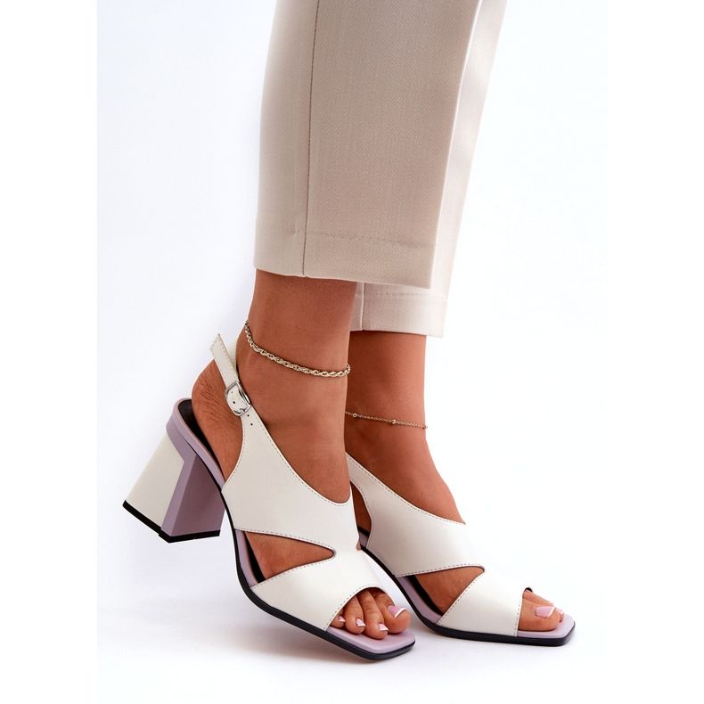 S.Barski Naisten korkeakorkoiset sandaalit, valkoinen D&amp;A MR38-153 3