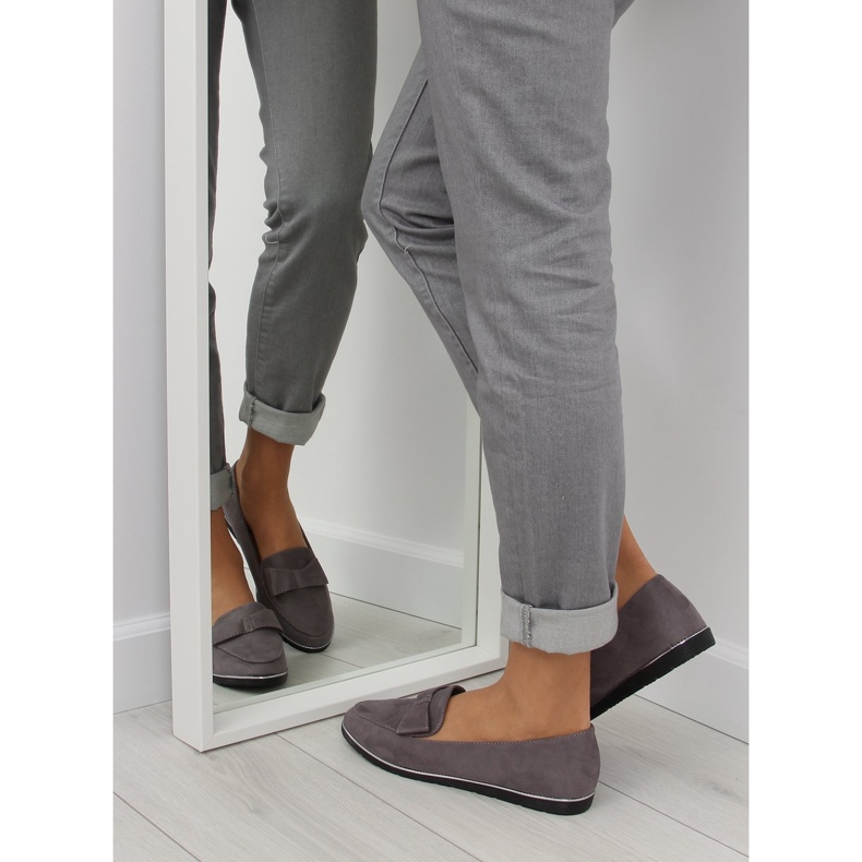 Harmaa Loaferit naisille 127-2 harmaa 1