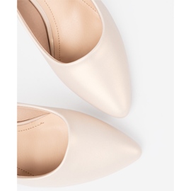 Sergio Leone Tyylikkäät valkoiset helmiäiset naisten korkokengät valkoinen 1