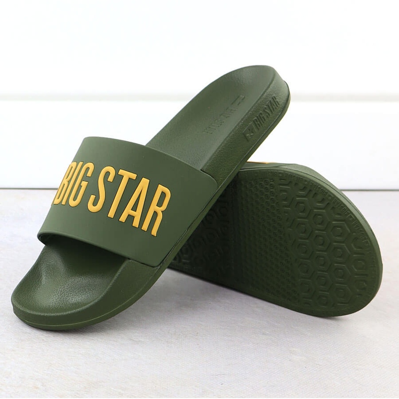 Big Star Miesten flip -flops -uima -altaan rannat Vihreä iso tähti SS174360 1